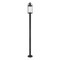 Z-Lite Roundhouse 1 Light Outdoor Post Mounted Fixture, Black And Clear Seedy 569PHB-567P-BK - alternate 1